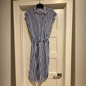 LOFT Tie Front Shirtdress